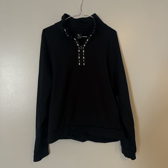 Nike Tops - Nike Black Quarter-Zip Pullover Hoodie with Contrast Trim